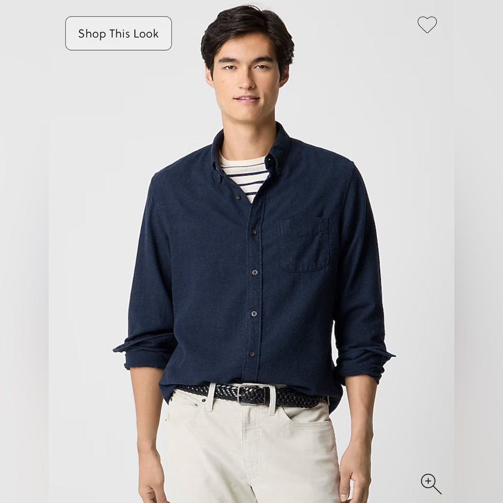 J. Crew Navy Brushed Twill Shirt